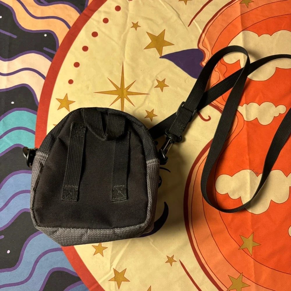 Harley Davidson Crossbody Bag Black Grey Biker Utility Small Motorcycle Logo Zip